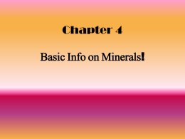 Minerals (intro.)