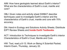 Earths Interior Day1 - Hicksville Public Schools / Homepage