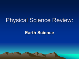 PS review Earth