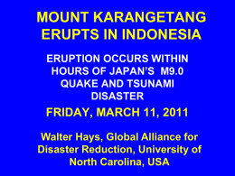 MOUNT KARANGETANG ERUPTS IN INDONESIA