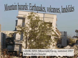 Earthquakes and mass wasting processes in the Andes