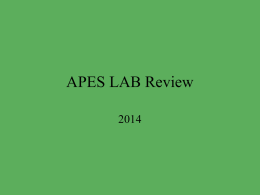 APES lab review