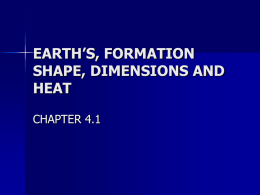 4.1 Earth`s Formation