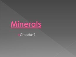 Minerals - Ms. Banjavcic`s Science