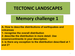 Year 4-Tectonic Landscapes Exam Skills 1