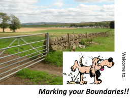 Marking your Boundaries!!