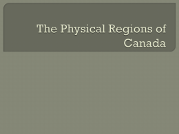 The Physical Regions of Canada