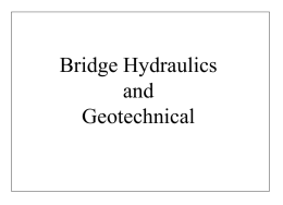 Overheads - Hydraulics and Geotechnical