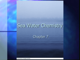 The physical and chemical properties of seawater