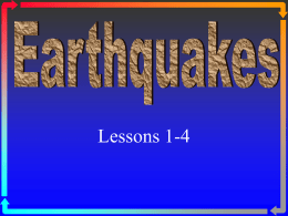 Lesson 1: What are earthquakes and where do they occur