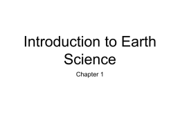 Introduction -What is Earth Science