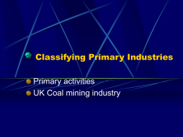 Classifying Primary Industries .(English)