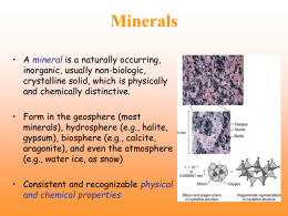 Atoms and Minerals