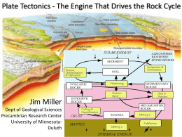 Plate Tectonics the Rock Cycle