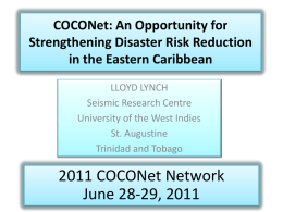 COCONet: An Opportunity for Strengthening Disaster