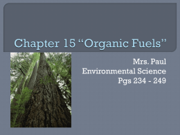 Chapter 15 *Organic Fuels