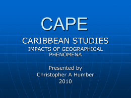CAPE - SIGNAL HILL SECONDARY CARIBBEAN STUDIES