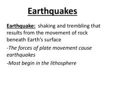 Earthquakes - SharpSchool