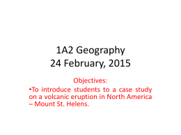 1A2 Geography 24 February, 2015
