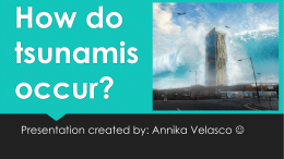 How do tsunamis occur by annika