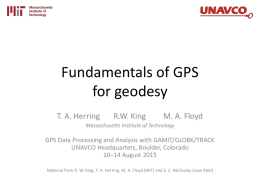 Fundamentals of GPS for geodesy - MIT