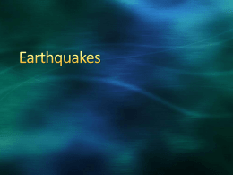 Earthquake Notes