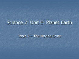 Science 7: Unit E: Planet Earth
