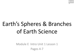 What are the Branches of Earth Science?