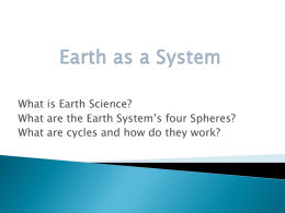 Earth As A System Lesson