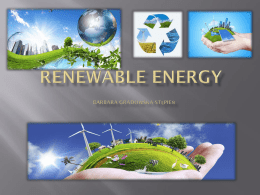 Renewable energy
