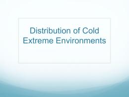 Distribution of Cold Environments PPT