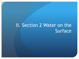 II. Section 2 Water on the Surface