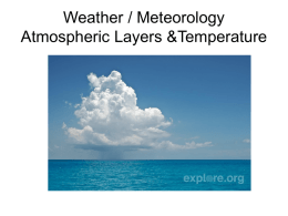 Intro. to Weather / Meteorology