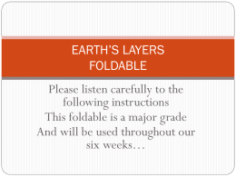 earths layers foldable instructions