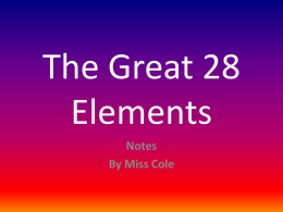 The Great 28 Elements