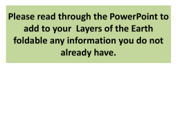 Structure of Earth PowerPoint