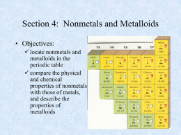 Physical Properties of Nonmetals