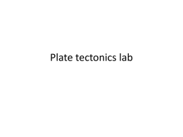 Plate tectonics lab