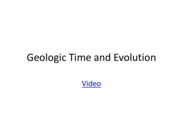 Geologic Time and Evolution