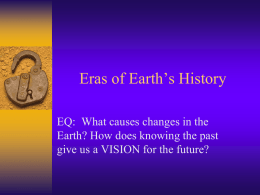 Eras of Earth*s History