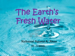 Fresh water on the Earth Surface - Foursix