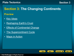 Plate Tectonics Section 3 Section 3