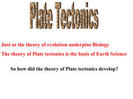 Theory of Plate tectonics