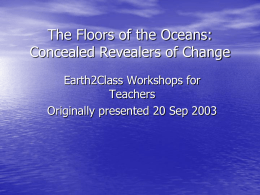Ocean floor notes