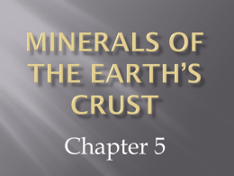 Minerals of the Earth`s crust