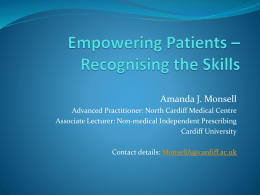 Empowering Patients * Recognising the skills