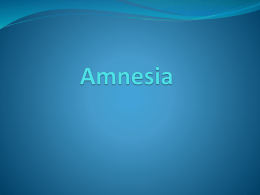 psychogenic amnesia