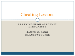 Cheating Lessons: Learning from Academic Dishonesty