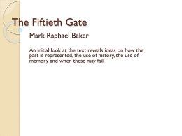 The Fiftieth Gate - A Journey Through Memory