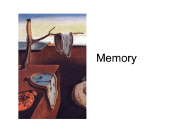 Memory - Stanford Psychology Department